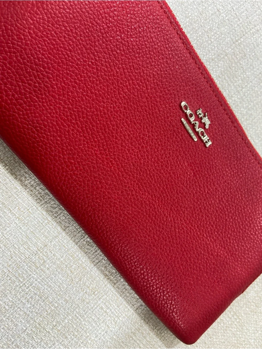 Coach Red Leather Wristlet/Wallet